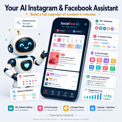 SocialPost AI — Content Generator for Instagram & Facebook